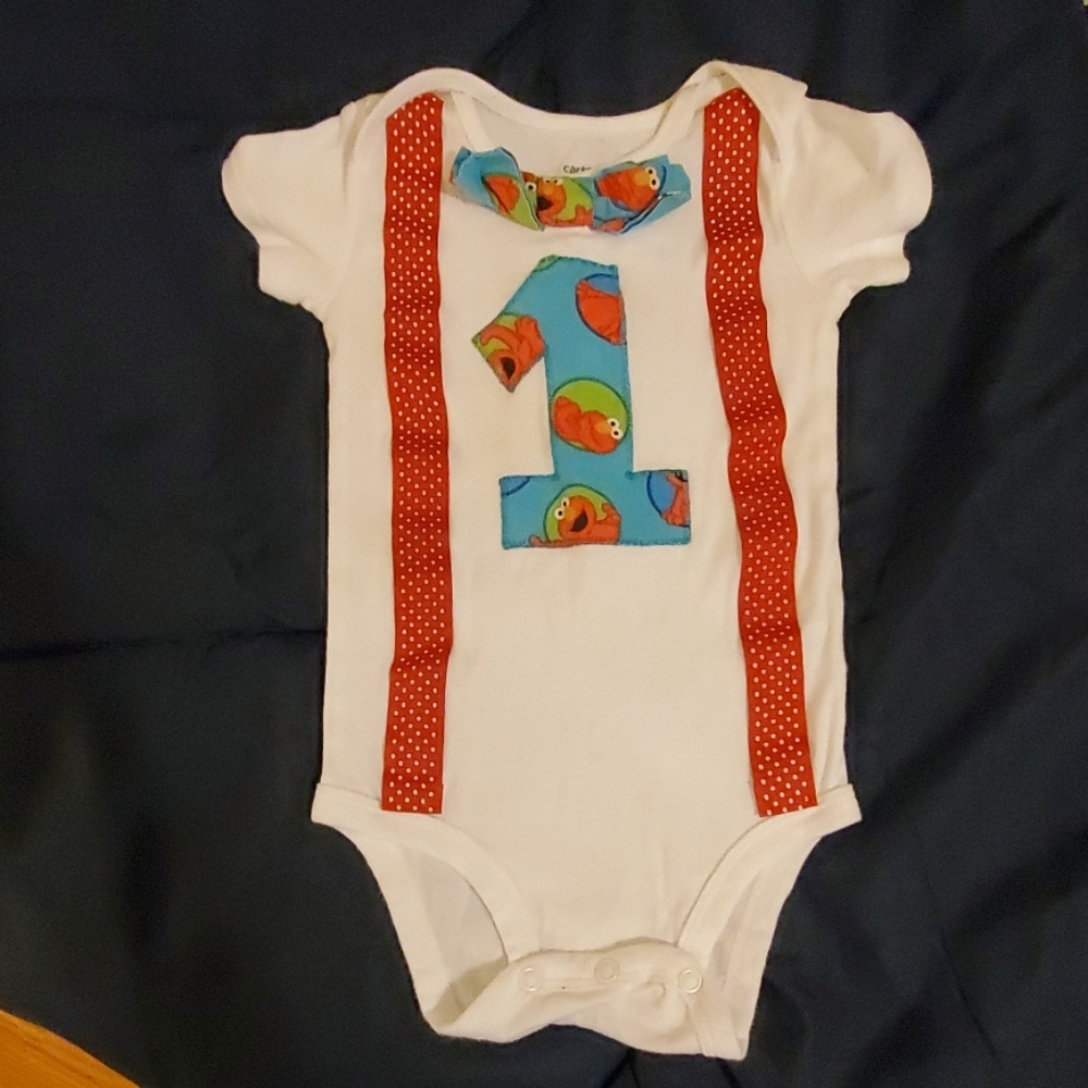 Custom 1st Birthday Elmo Onesie